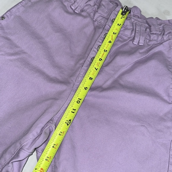 Zara Women’s High Waisted Baggy Paperbag Jeans Size 4 Lavender Purple Denim - Picture 10 of 12